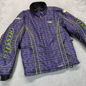 Castle X Jacket Womens Medium Racewear Charm Plaid Snowmobile Dreamy Grape Twist